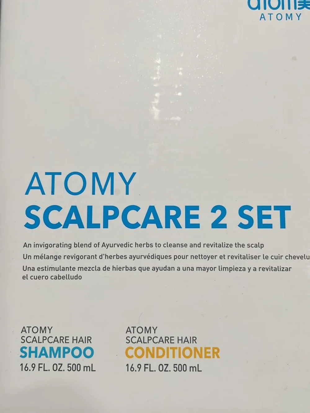 Scalpcare 2 Set - Scalpcare Hair Shampoo & Conditioner (White/Blue/Gold)